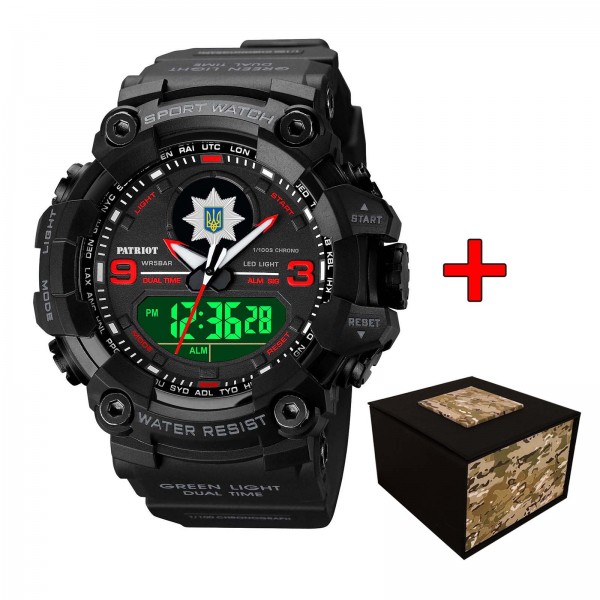 Patriot 001RDPO Поліція Чорні з червоним + Коробка. - 1201-0032-30