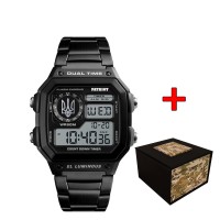 Patriot 011SIUASI Тризуб срібло Чорні + Коробка