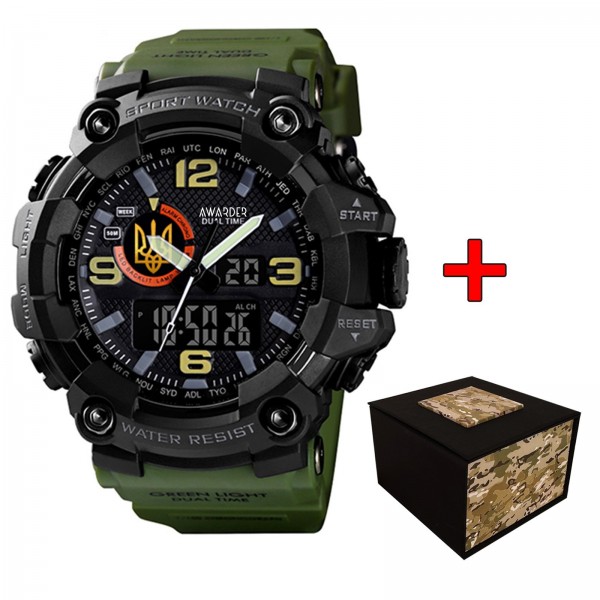 Awarder 002AGUAGD Тризуб золото Зелені + Коробка. - 1202-0373-29