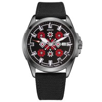 Awarder Embroidery Silver-Red Black Automatic 10ATM