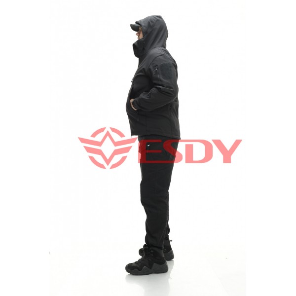Куртка ESDY Softshell софтшелл, тактична Чорна - 3591923