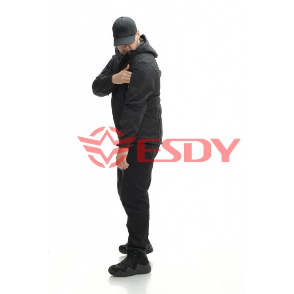 Куртка ESDY Softshell софтшелл, тактична Чорна - 3591923