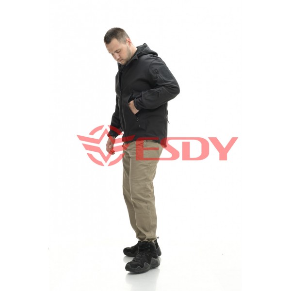 Куртка ESDY Softshell софтшелл, тактична Чорна - 3591923