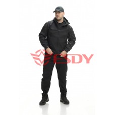 Куртка ESDY Softshell софтшелл, тактична Чорна 