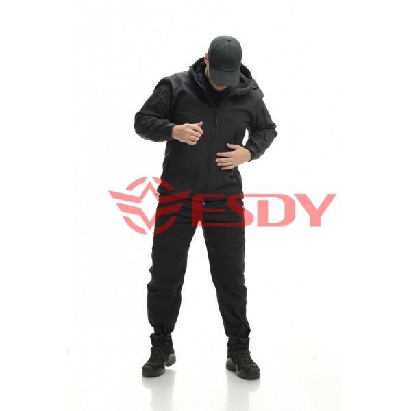 Куртка ESDY Softshell софтшелл, тактична Чорна - 3591923