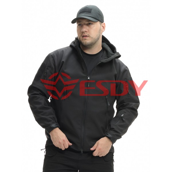 Куртка ESDY Softshell софтшелл, тактична Чорна - 3591923