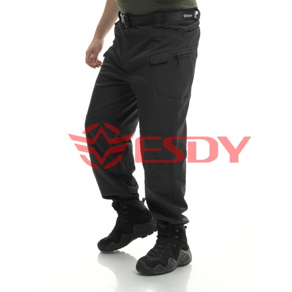 Зимові тактичні штани софтшел IX-7 ESDY Чорні - 3591913