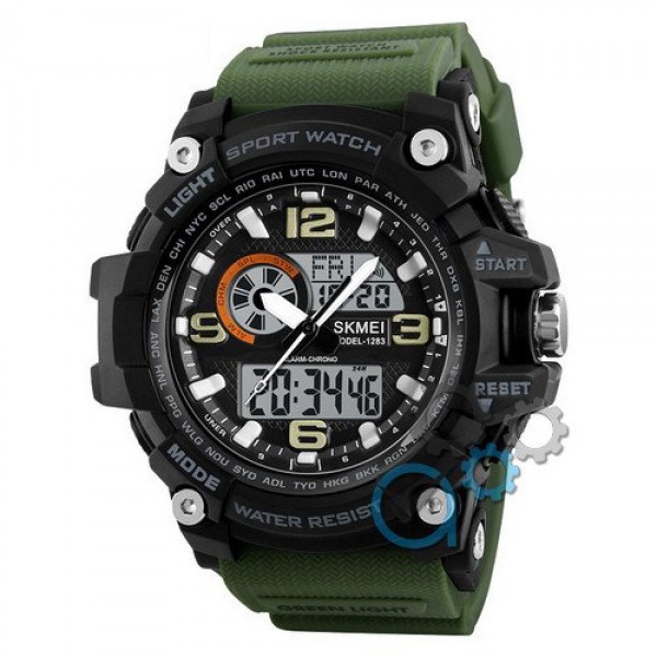 Skmei 1283 Black-Military Wristband. - 3590033