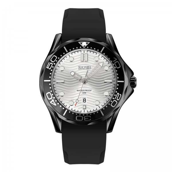 Skmei 9276PBKSI Black-Silver Silicone strap SALE - 3590613