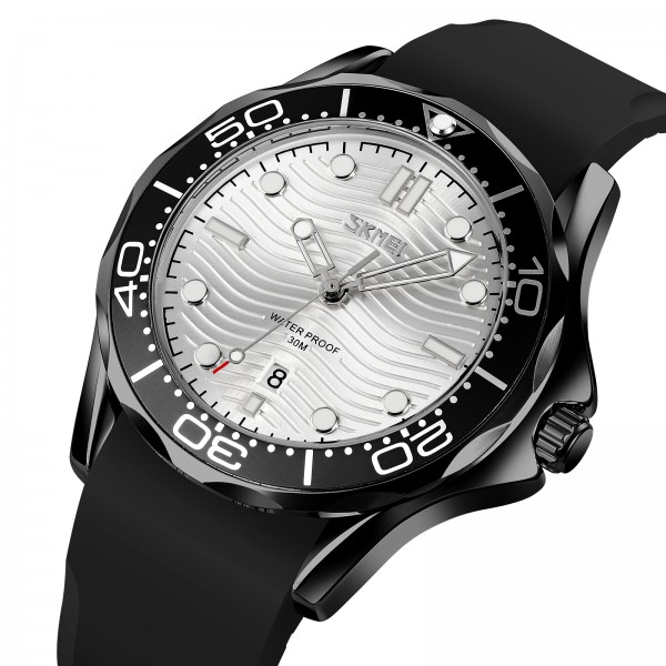 Skmei 9276PBKSI Black-Silver Silicone strap SALE - 3590613