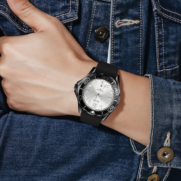 Skmei 9276PBKSI Black-Silver Silicone strap SALE - 3590613