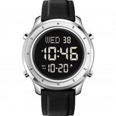 Skmei 1864LSIBK Silver-Black Leather
