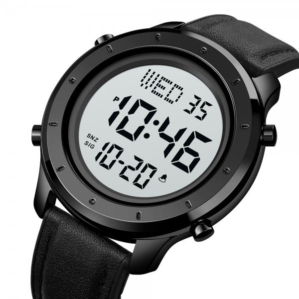 Skmei 1864LBKWT Black-White Leather SALE - 3590893