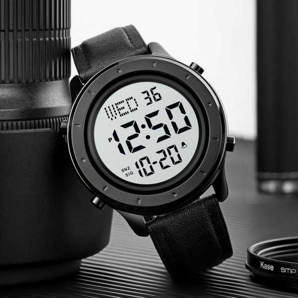 Skmei 1864LBKWT Black-White Leather SALE - 3590893