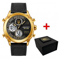 Awarder 017GDBK Тризуб золото Gold-Black.