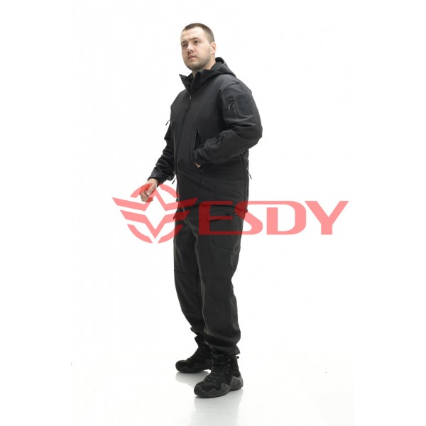 Костюм ESDY Softshell софтшел, тактичний. Чорний XL - 2589474