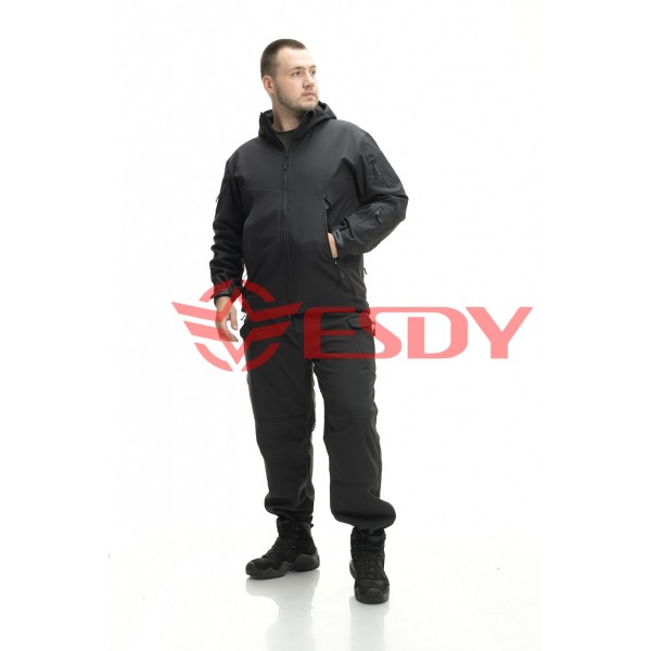 Костюм ESDY Softshell софтшел, тактичний. Чорний XL - 2589474