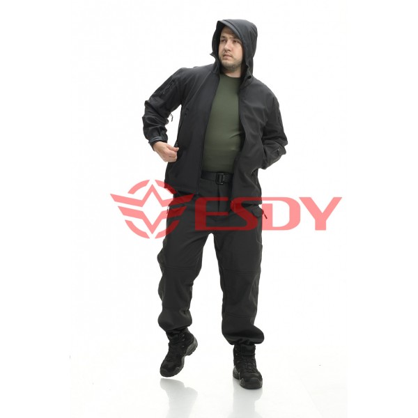 Костюм ESDY Softshell софтшел, тактичний. Чорний XL - 2589474