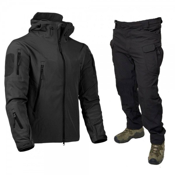 Костюм ESDY Softshell софтшел, тактичний. Чорний XL - 2589474