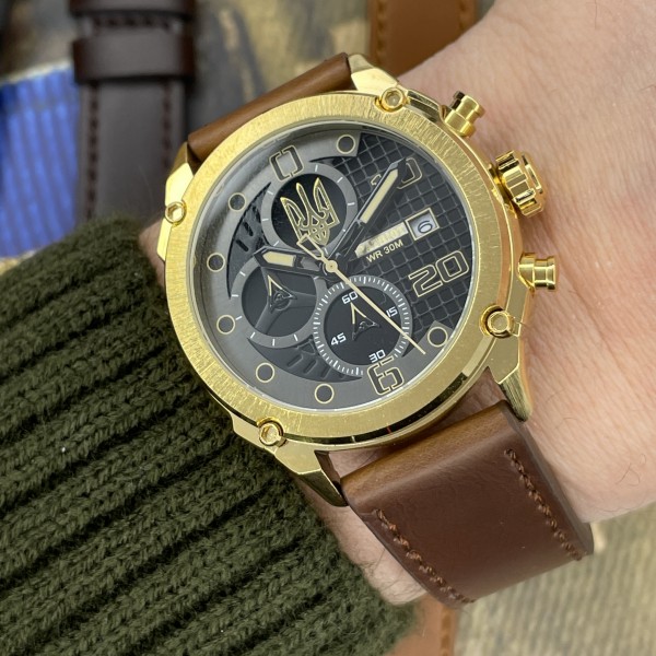 Patriot 016BKGD Тризуб золото Золото-Чорні + Коробка - 1201-0302-30 Patriot 016BKGD Тризуб золото Золото-Чорні + Коробка - 1201-0302-30