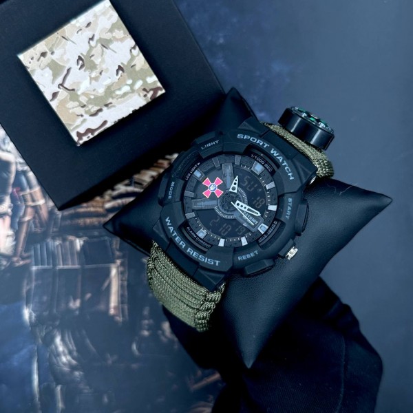 Patriot 005BKSU ЗСУ Чорні Паракордовий ремінець Army Green + Коробка - 1201-0322-30