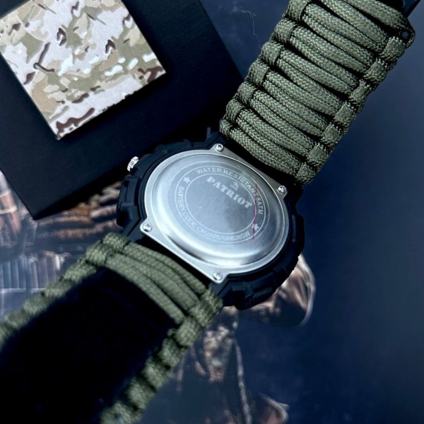 Patriot 005BKSU ЗСУ Чорні Паракордовий ремінець Army Green + Коробка - 1201-0322-30