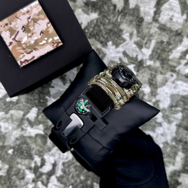 Patriot 005CMGRSU ЗСУ Зелений камуфляж Паракордовий ремінець Camo Green + Коробка. - 1201-0336-30 Patriot 005CMGRSU ЗСУ Зелений камуфляж Паракордовий ремінець Camo Green + Коробка. - 1201-0336-30