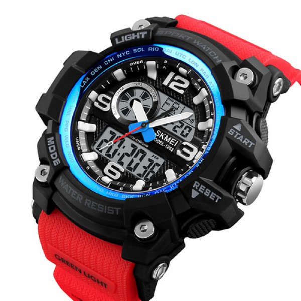 Skmei 1283 Black-Blue-Red Wristband - 3590034 Skmei 1283 Black-Blue-Red Wristband - 3590034