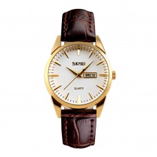 Skmei 9073GDWT-S Gold-White lady