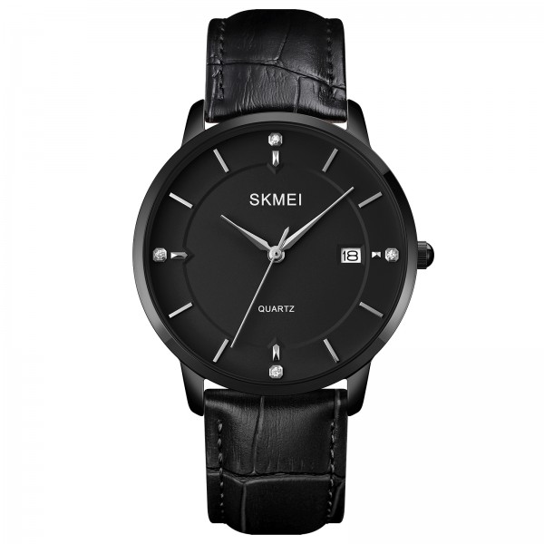 Skmei 1801LBKBK Black-Black Leather - 3590654