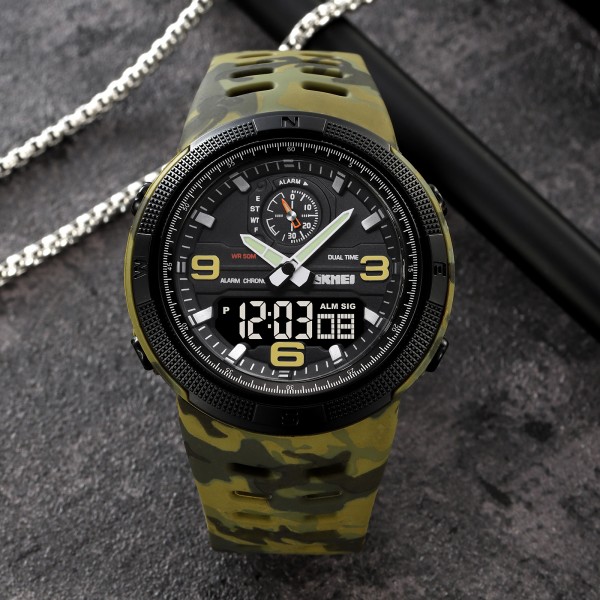 Skmei 1655CMGNBK Camo Green-Black - 3591184