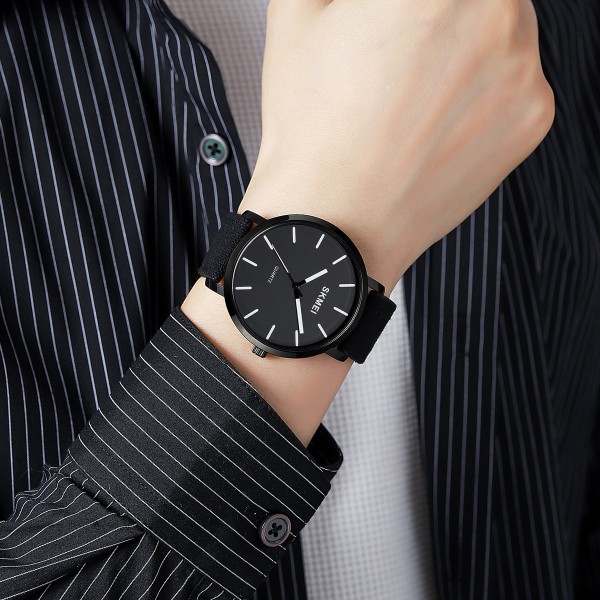 Skmei 1984BBK Black-braided belt - 3591194