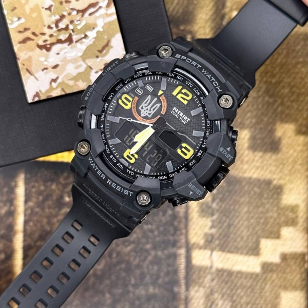 Patriot 002BKUASI Тризуб срібло Чорні + Коробка - 1201-0078-30