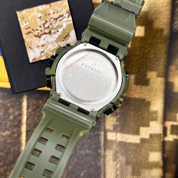 Patriot 002CMGRUASI Тризуб срібло Зелений камуфляж + Коробка. - 1201-0077-30