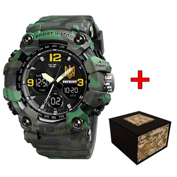 Patriot 006CMGRUAGD Тризуб золото Зелений камуфляж + Коробка. - 1201-0293-30