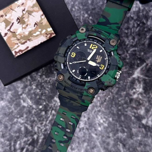 Patriot 006CMGRUAGD Тризуб золото Зелений камуфляж + Коробка. - 1201-0293-30 Patriot 006CMGRUAGD Тризуб золото Зелений камуфляж + Коробка. - 1201-0293-30