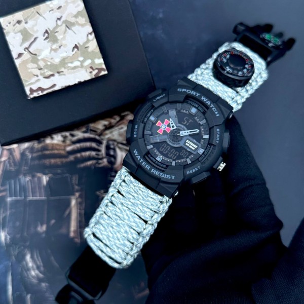 Patriot 005BKSU ЗСУ Чорні Паракордовий ремінець ACU + Коробка - 1201-0321-30 Patriot 005BKSU ЗСУ Чорні Паракордовий ремінець ACU + Коробка - 1201-0321-30