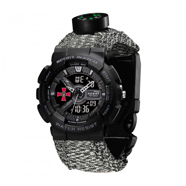 Patriot 005BKSU ЗСУ Чорні Паракордовий ремінець ACU + Коробка - 1201-0321-30 Patriot 005BKSU ЗСУ Чорні Паракордовий ремінець ACU + Коробка - 1201-0321-30