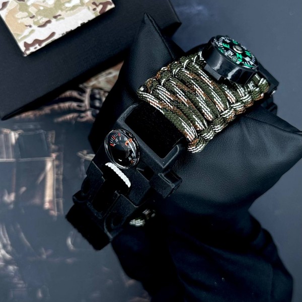 Patriot 005BKSU ЗСУ Чорні Паракордовий ремінець Camo Green+ Коробка. - 1201-0324-30 Patriot 005BKSU ЗСУ Чорні Паракордовий ремінець Camo Green+ Коробка. - 1201-0324-30