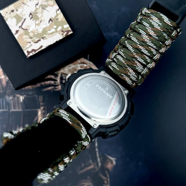 Patriot 005BKSU ЗСУ Чорні Паракордовий ремінець Camo Green+ Коробка. - 1201-0324-30 Patriot 005BKSU ЗСУ Чорні Паракордовий ремінець Camo Green+ Коробка. - 1201-0324-30