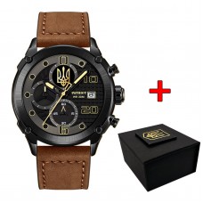 Patriot 016 Black-Brown Тризуб золото