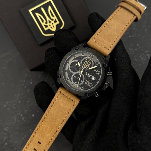 Patriot 016 Black-Brown Тризуб золото - 1201-0365-30 Patriot 016 Black-Brown Тризуб золото - 1201-0365-30