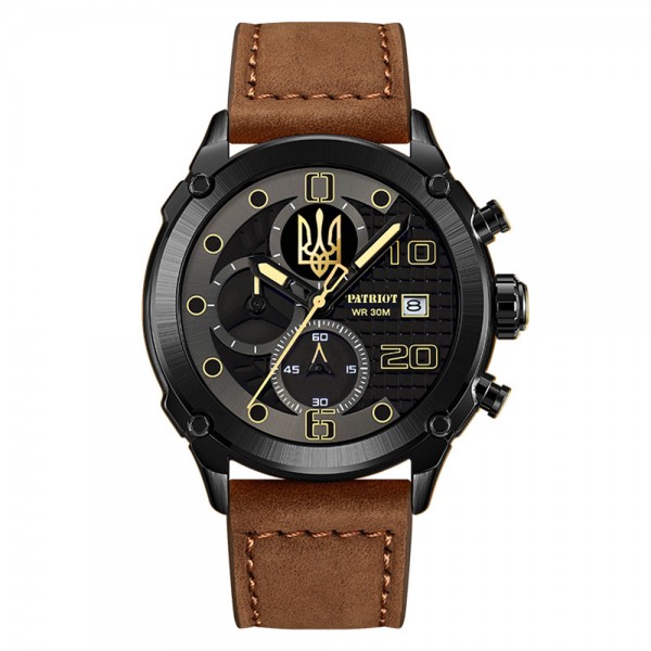 Patriot 016 Black-Brown Тризуб золото - 1201-0365-30 Patriot 016 Black-Brown Тризуб золото - 1201-0365-30