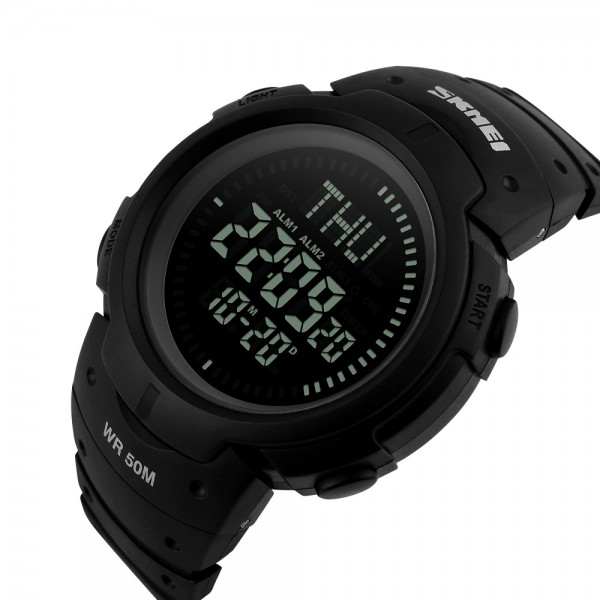 Skmei 1231BK All Black Smart Watch + Compass - 3590115 Skmei 1231BK All Black Smart Watch + Compass - 3590115