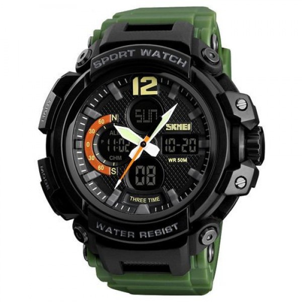 Skmei 1343 Black-Militari Wristband - 3590135