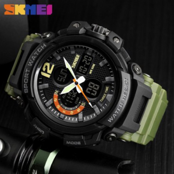 Skmei 1343 Black-Militari Wristband - 3590135