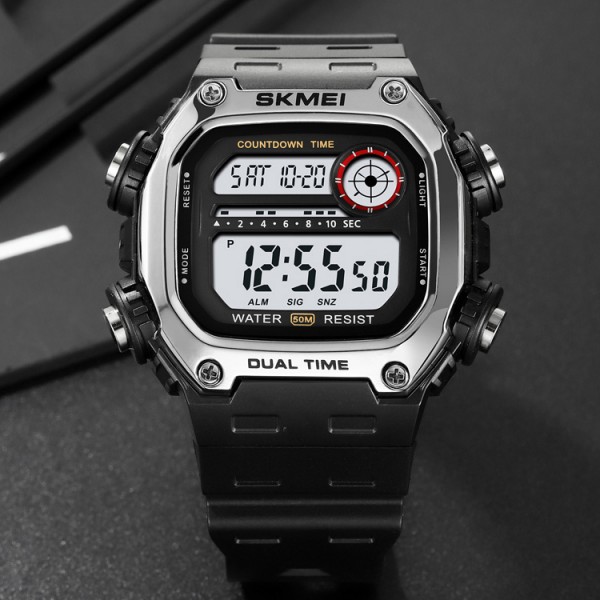 Skmei 2126SIBK Silver-Black - 3591715