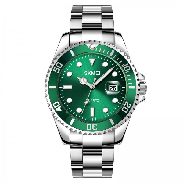 Skmei 1779SIGN Silver-Green STOPPED - 3590275