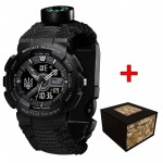 Awarder 005 Тризуб срібло Black + Паракордовий ремінець Black