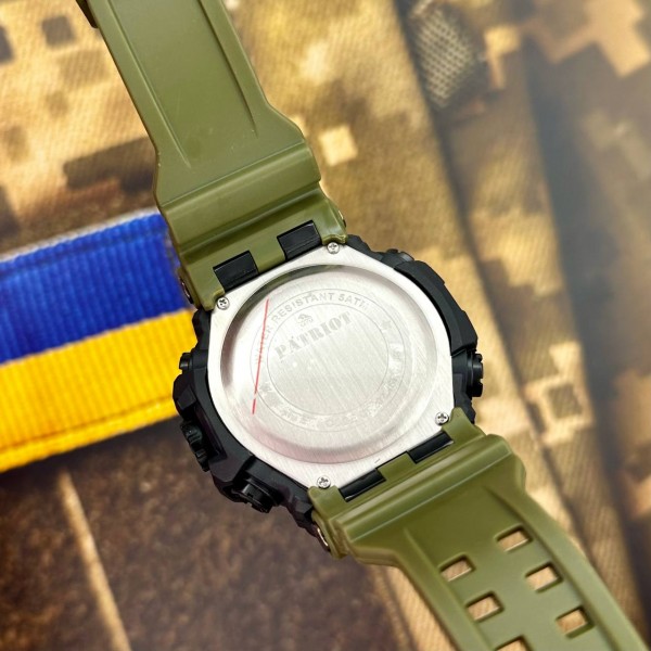 Patriot 002AGUASI Тризуб срібло Зелені + Коробка. - 1201-0079-30